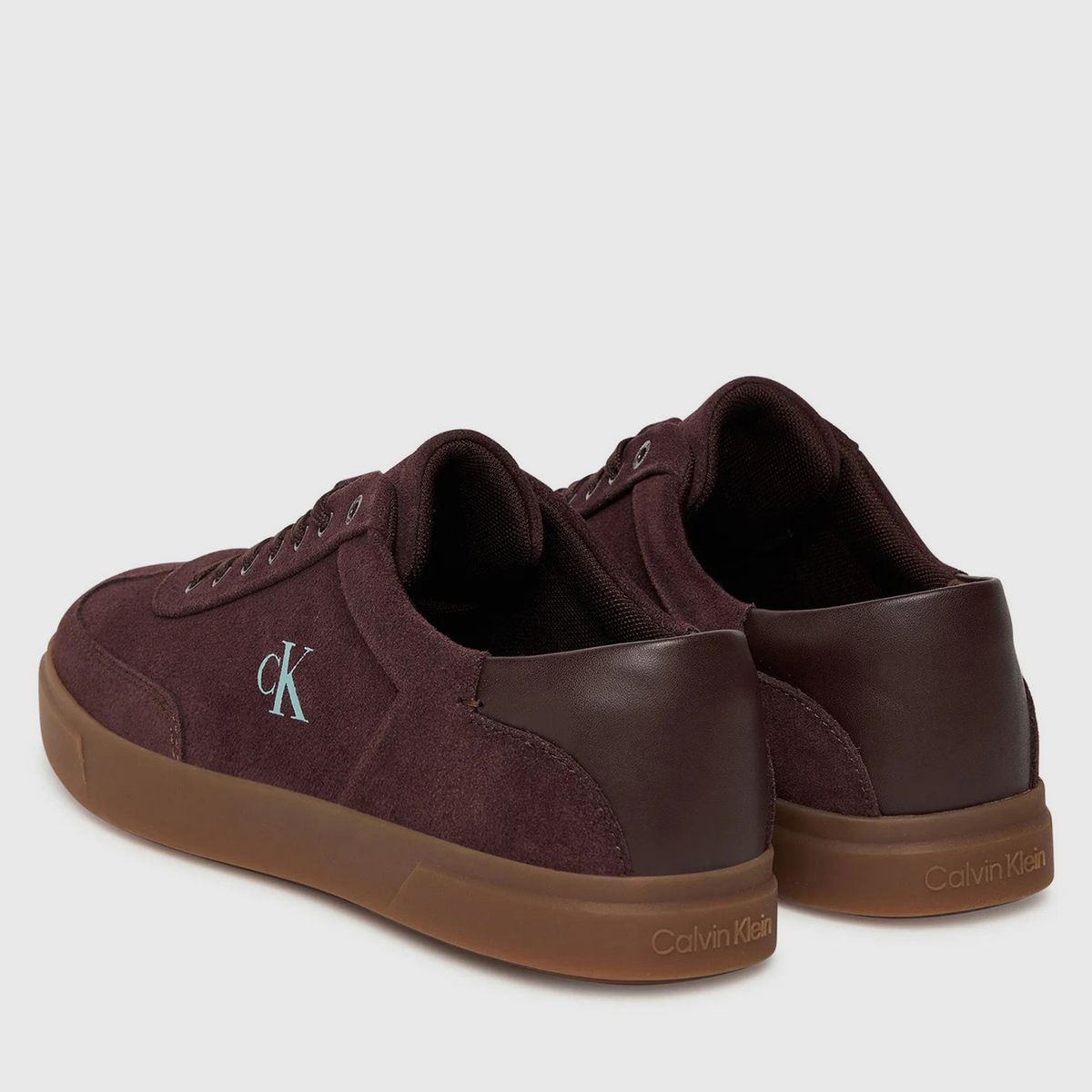 CALVIN KLEIN - Zapatillas de Ante de Caña Baja Burdeo Calvin Klein