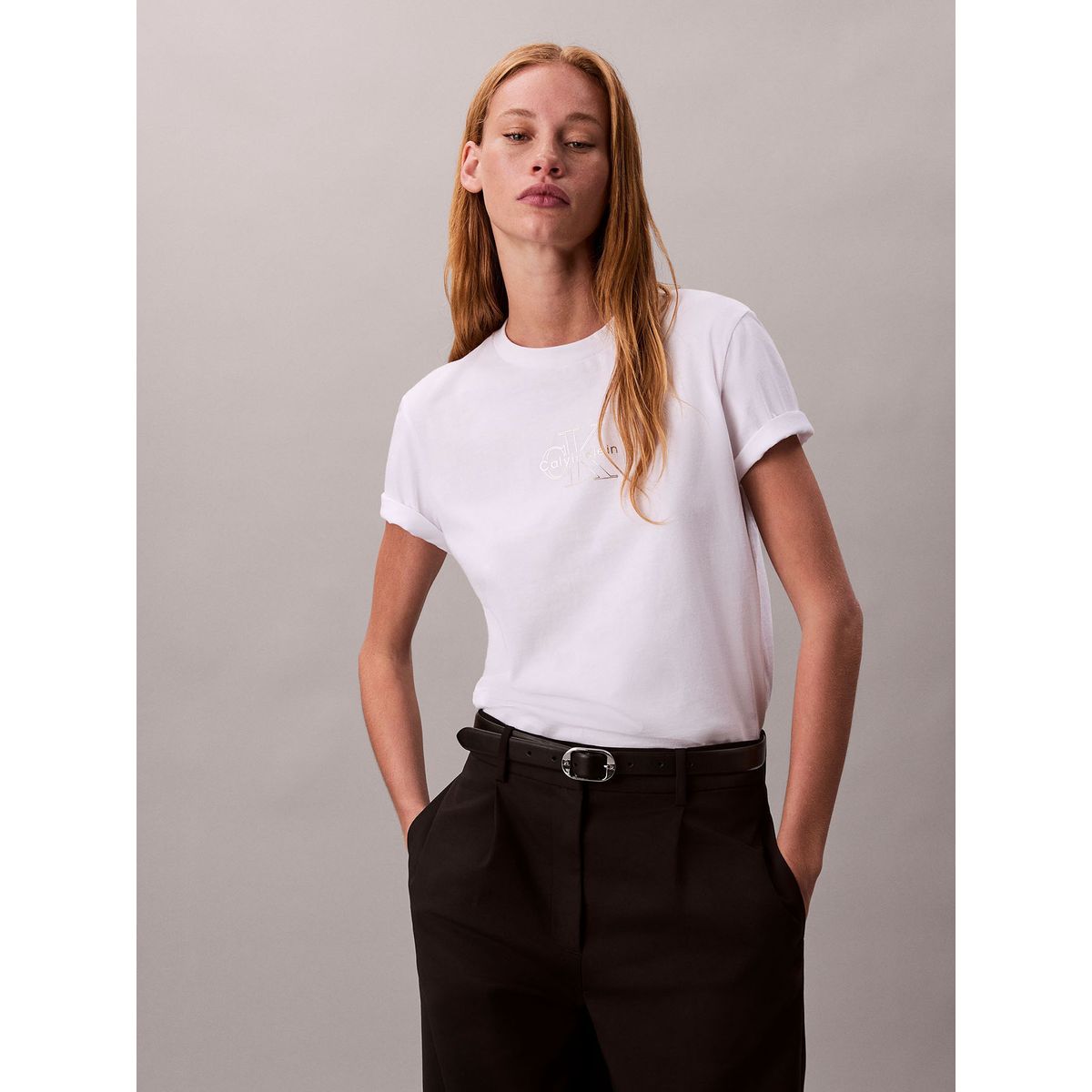 CALVIN KLEIN - Polera Classic Foil Monologo