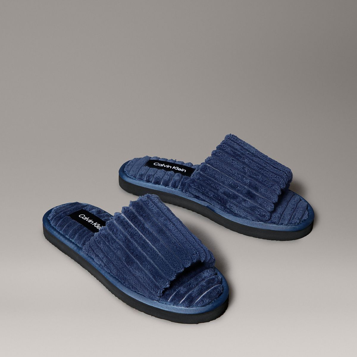 CALVIN KLEIN - Pantuflas Estilo Corduroy Azul Calvin Klein
