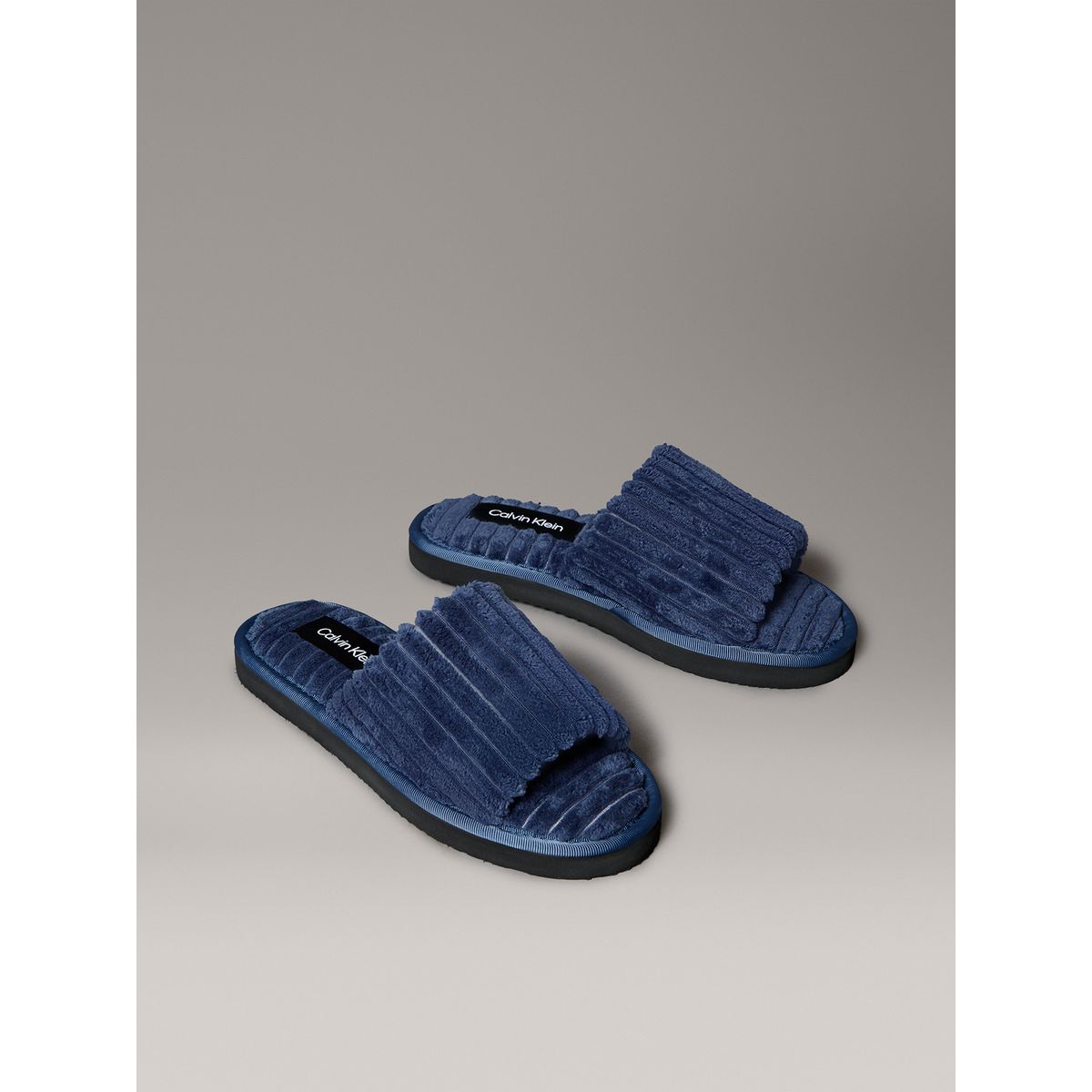 CALVIN KLEIN - Pantuflas Estilo Corduroy Azul Calvin Klein