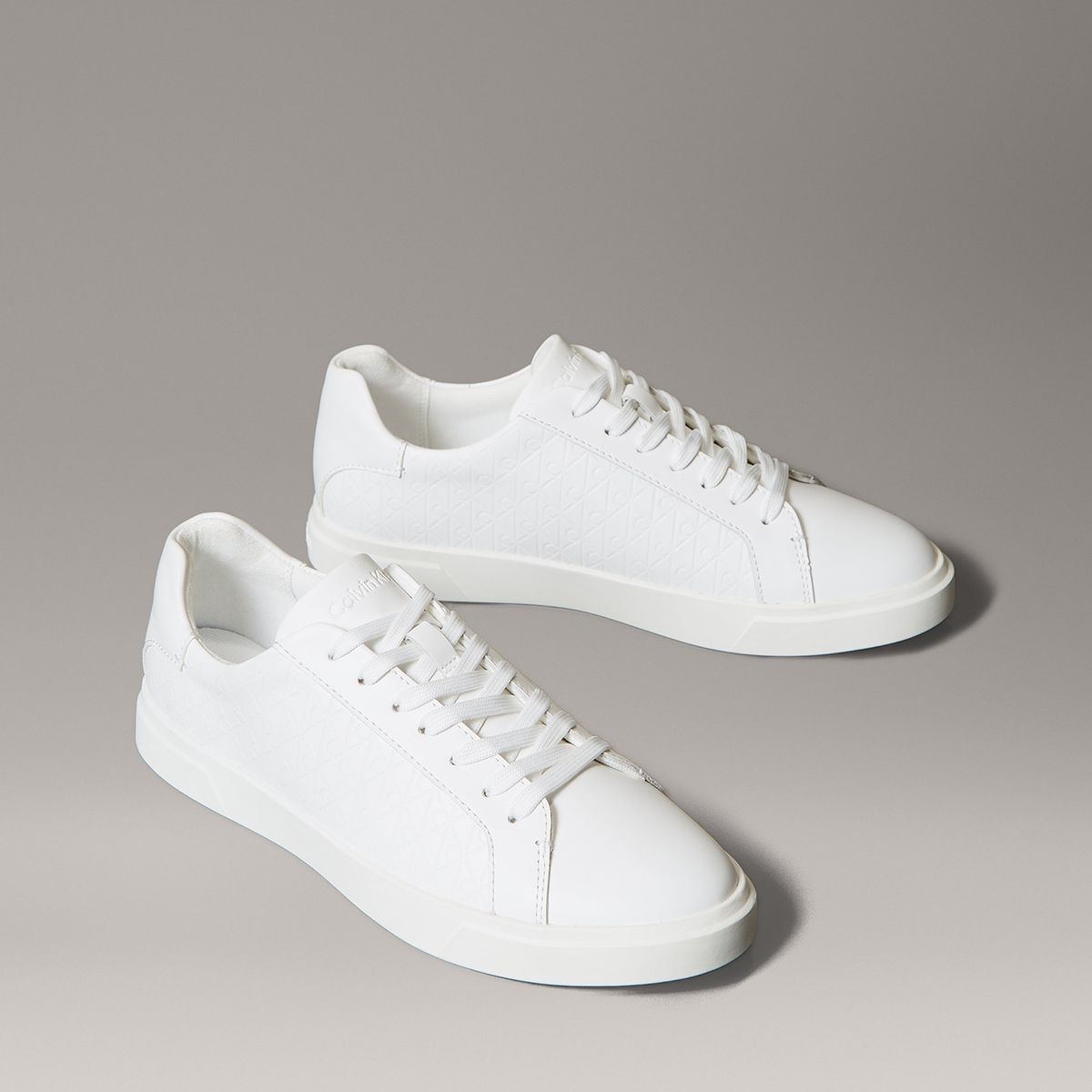CALVIN KLEIN - Zapatillas con Monograma en Relieve Blanco Calvin Klein