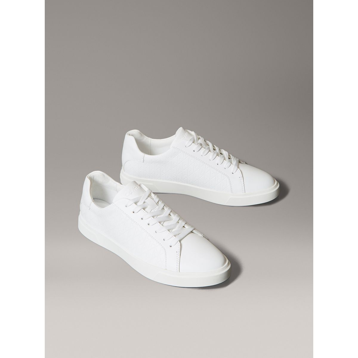 CALVIN KLEIN - Zapatillas con Monograma en Relieve Blanco Calvin Klein
