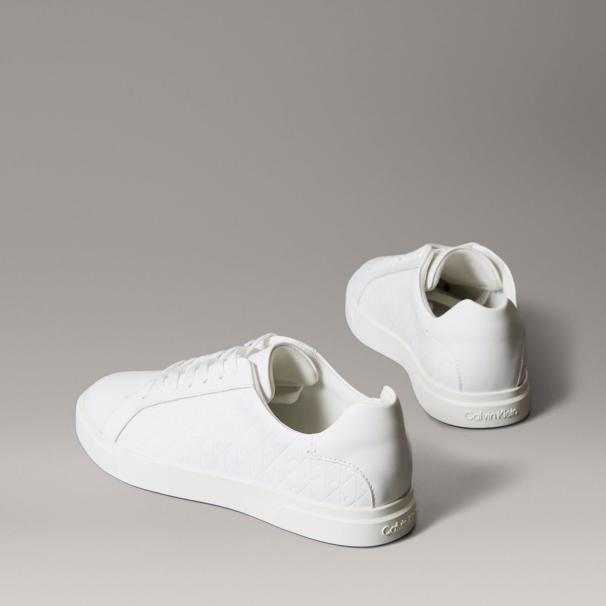 CALVIN KLEIN - Zapatillas con Monograma en Relieve Blanco Calvin Klein