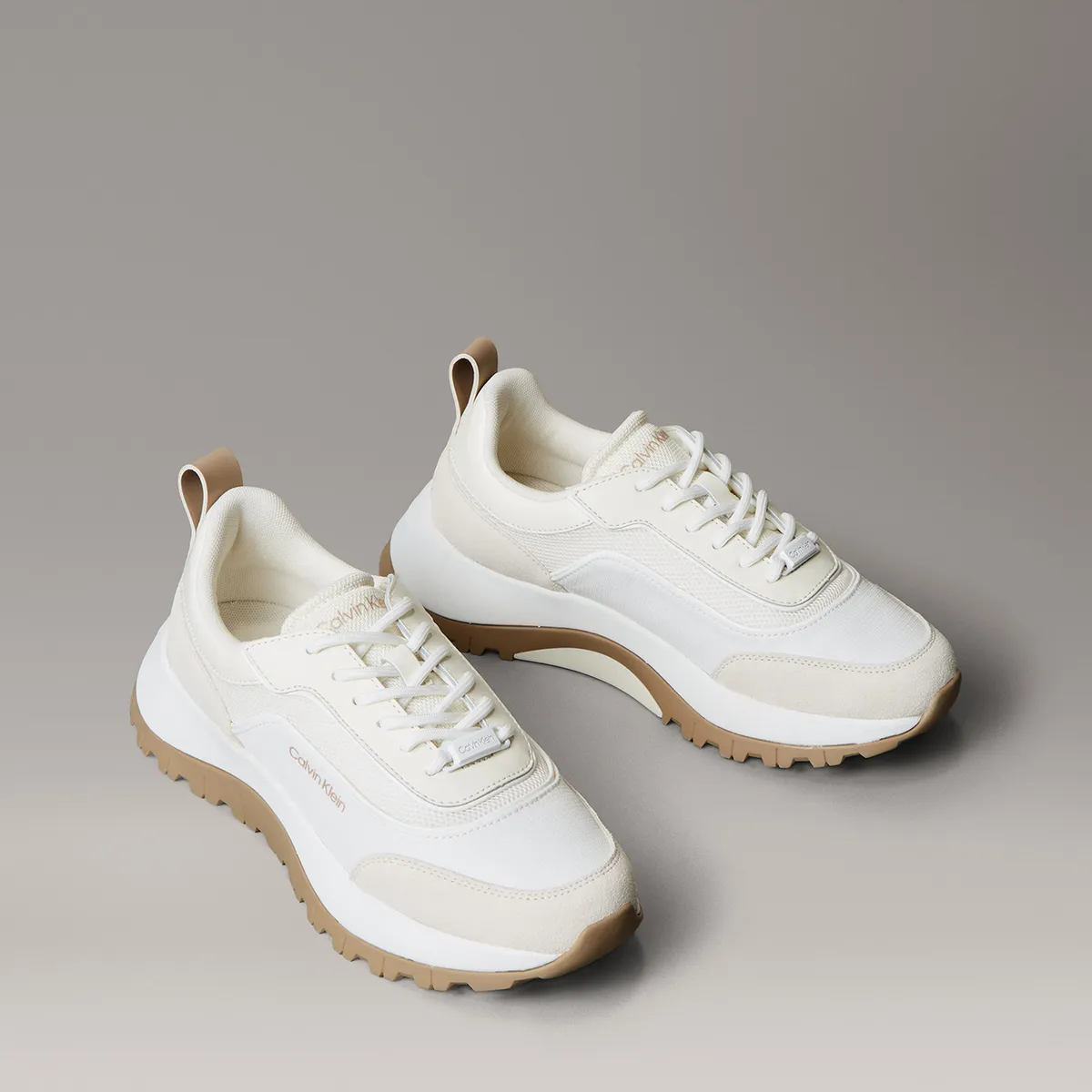 CALVIN KLEIN - Zapatillas Runner en Tejido de Malla Blanco Calvin Klein