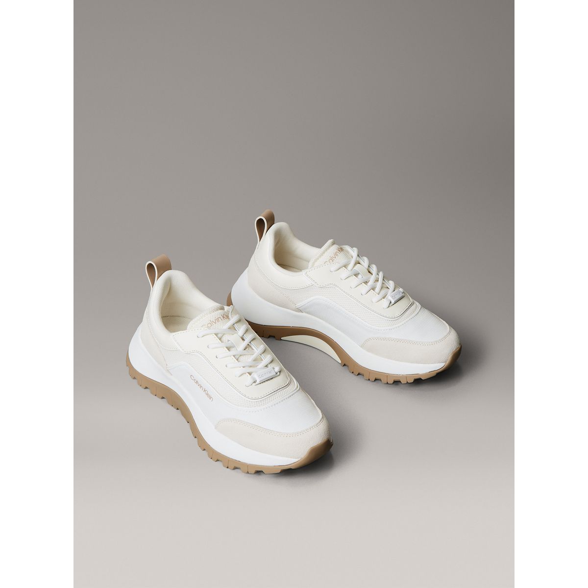 CALVIN KLEIN - Zapatillas Runner en Tejido de Malla Blanco Calvin Klein