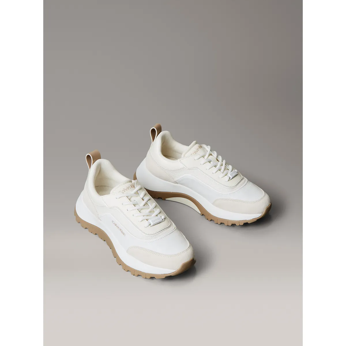 CALVIN KLEIN - Zapatillas Runner en Tejido de Malla Blanco Calvin Klein