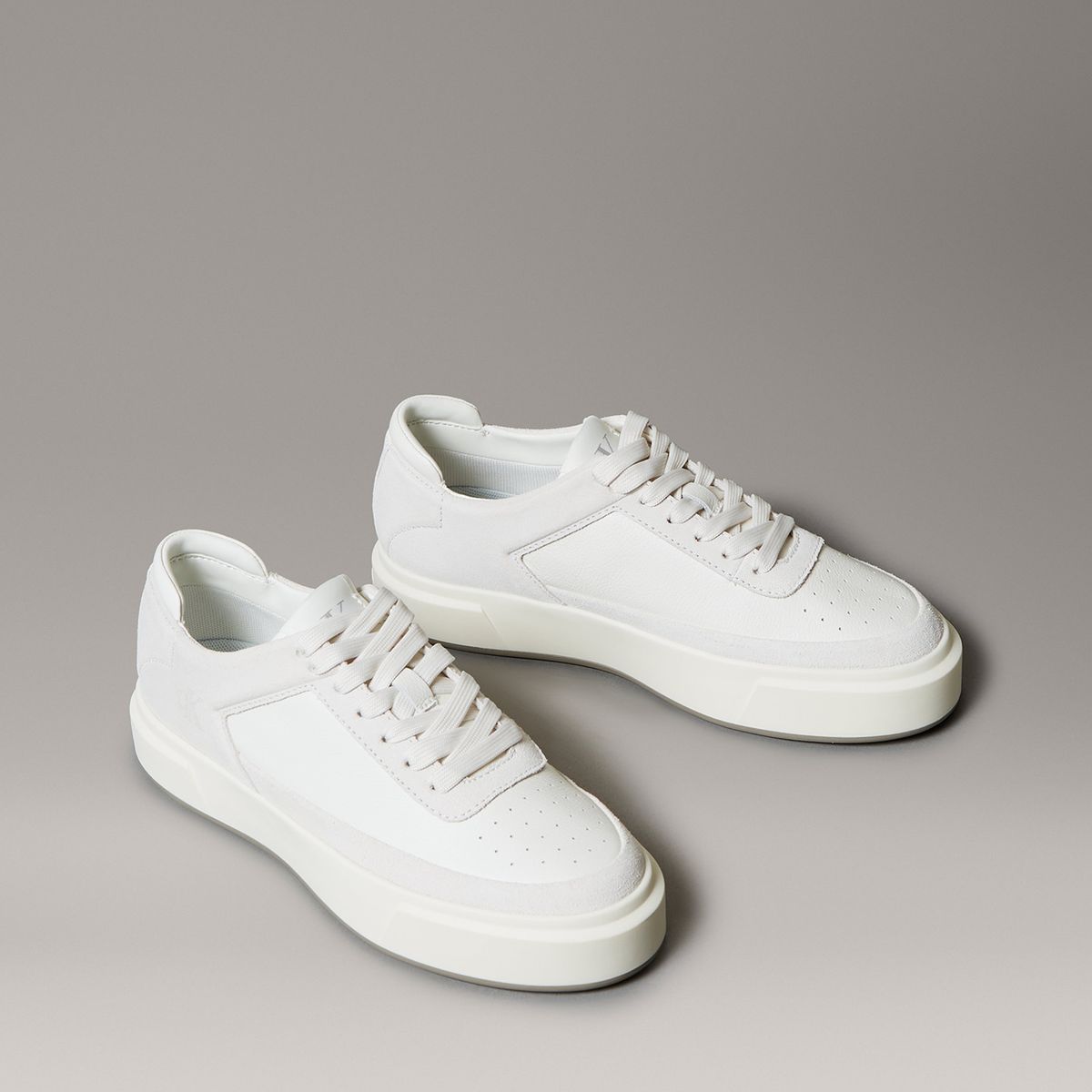 CALVIN KLEIN - Zapatillas Basket de Cuero Blanco Calvin Klein