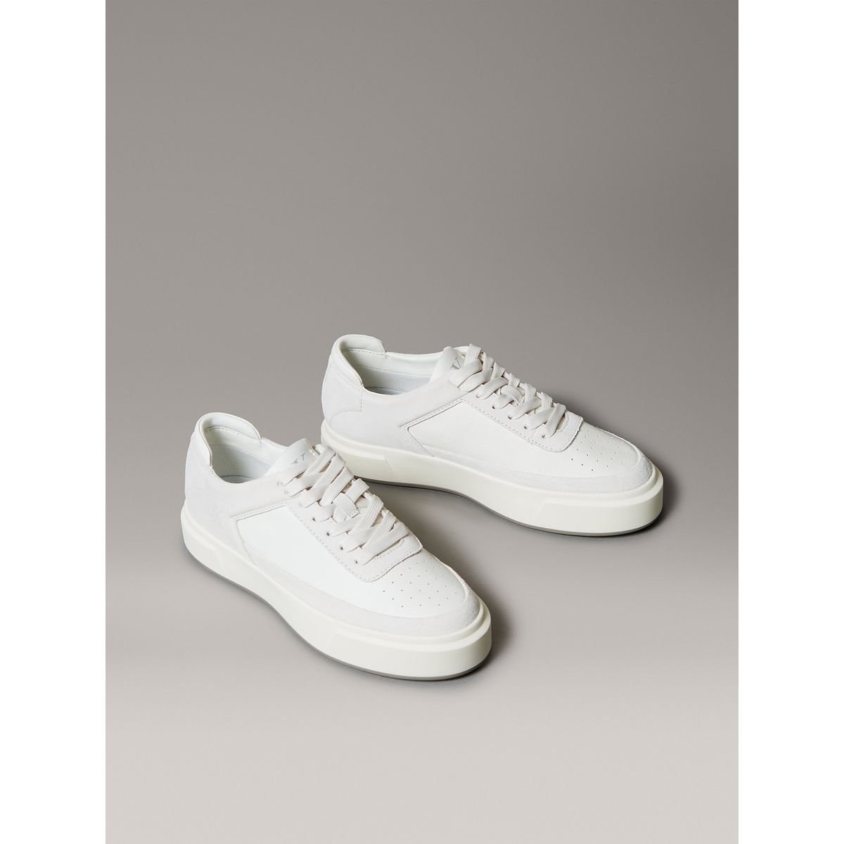 CALVIN KLEIN - Zapatillas Basket de Cuero Blanco Calvin Klein