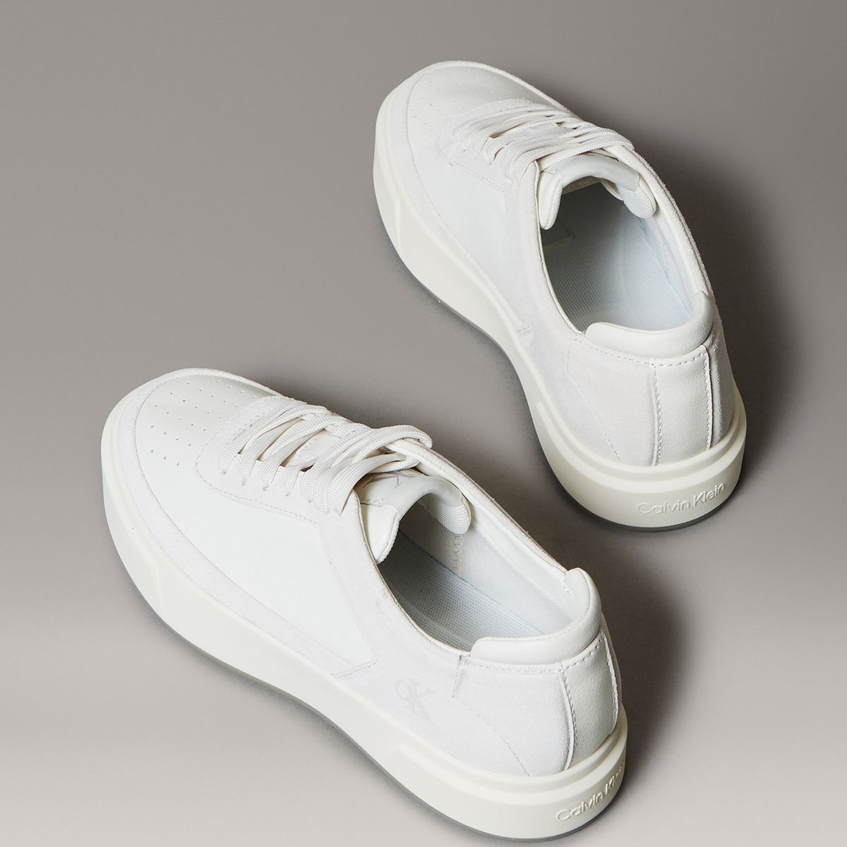 CALVIN KLEIN - Zapatillas Basket de Cuero Blanco Calvin Klein