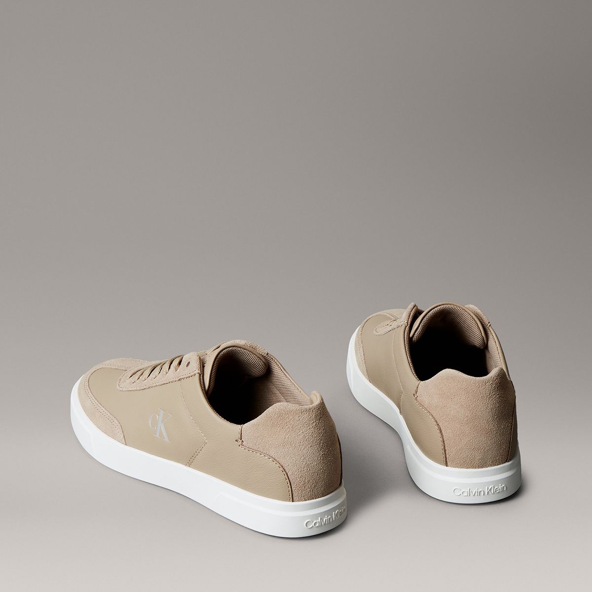 CALVIN KLEIN - Zapatillas en Texturas Mixtas Beige Calvin Klein