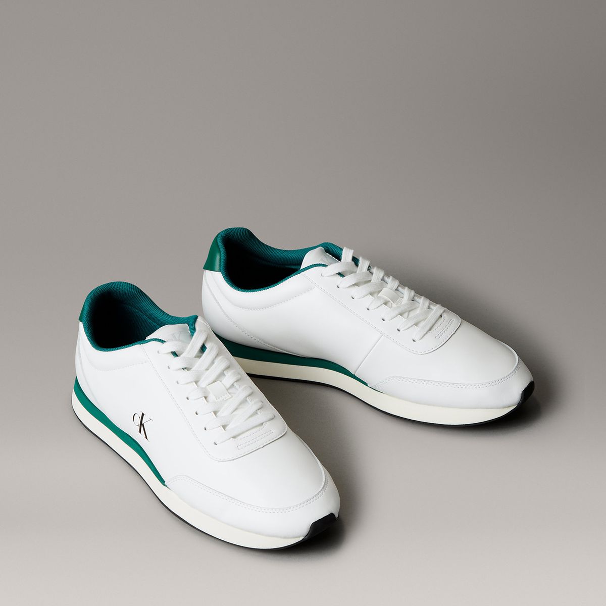 CALVIN KLEIN - Zapatillas Retro Runner en Cuero Blanco Calvin Klein