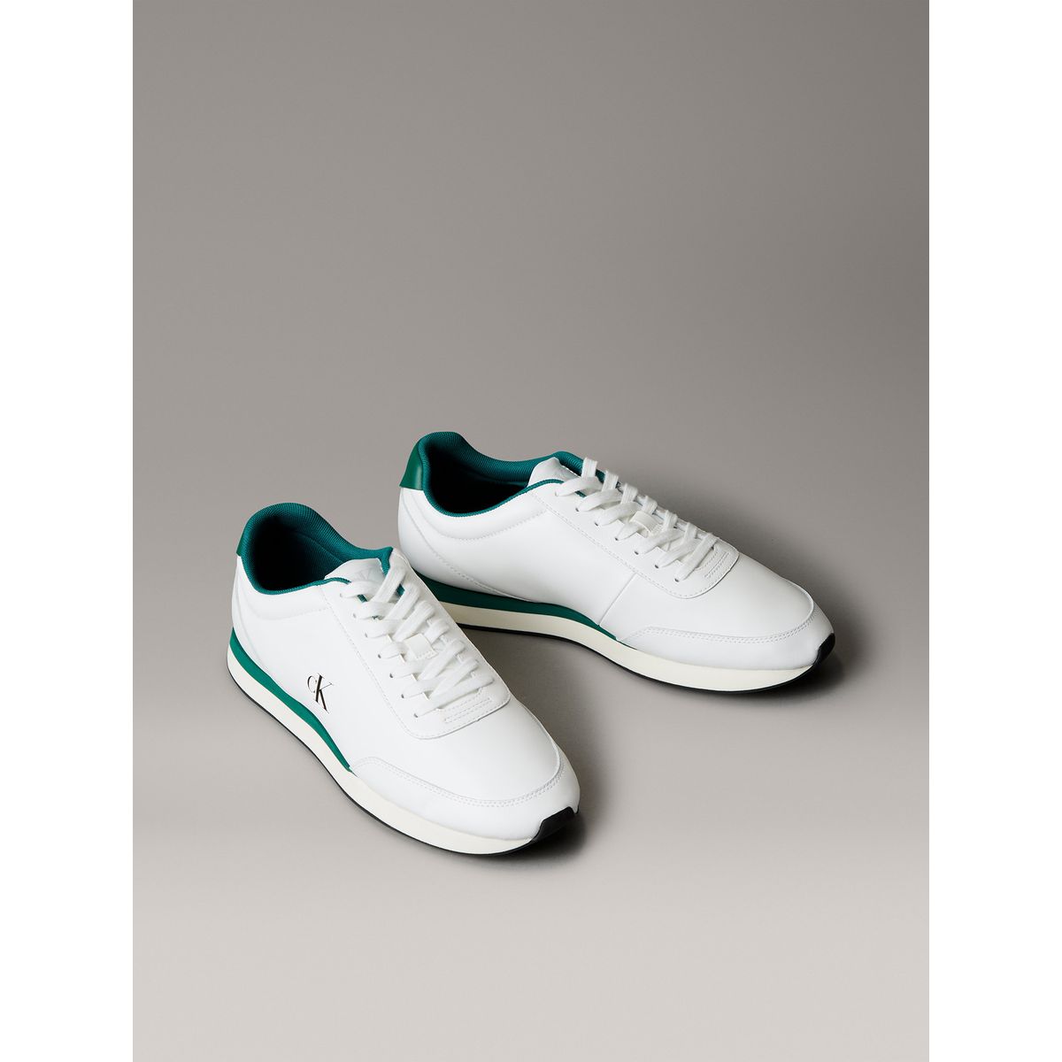 CALVIN KLEIN - Zapatillas Retro Runner en Cuero Blanco Calvin Klein