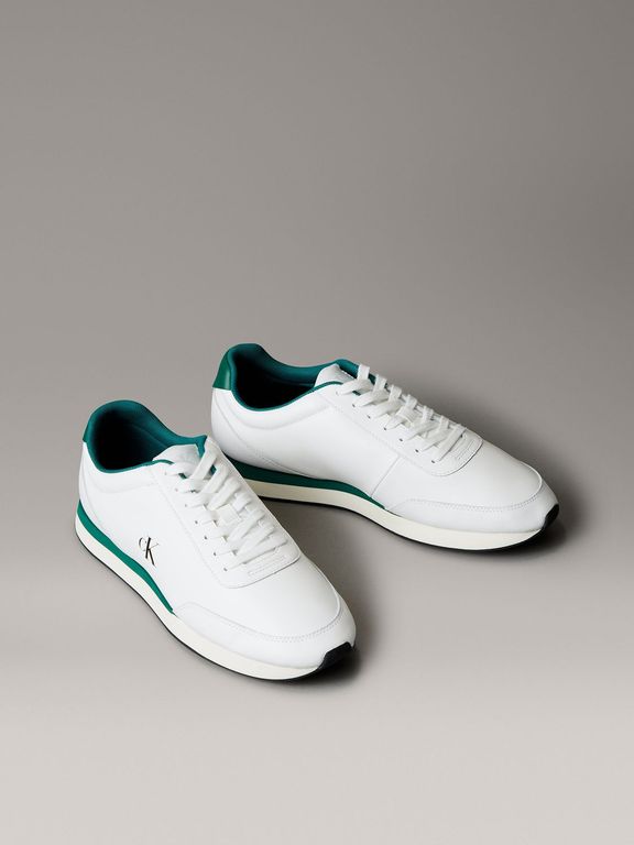 Zapatillas Retro Runner en Cuero Blanco