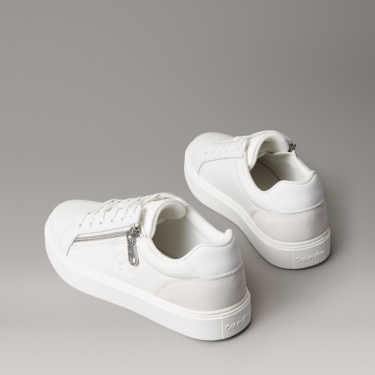 CALVIN KLEIN - Zapatillas Clásicas con Cordones Blanco Calvin Klein