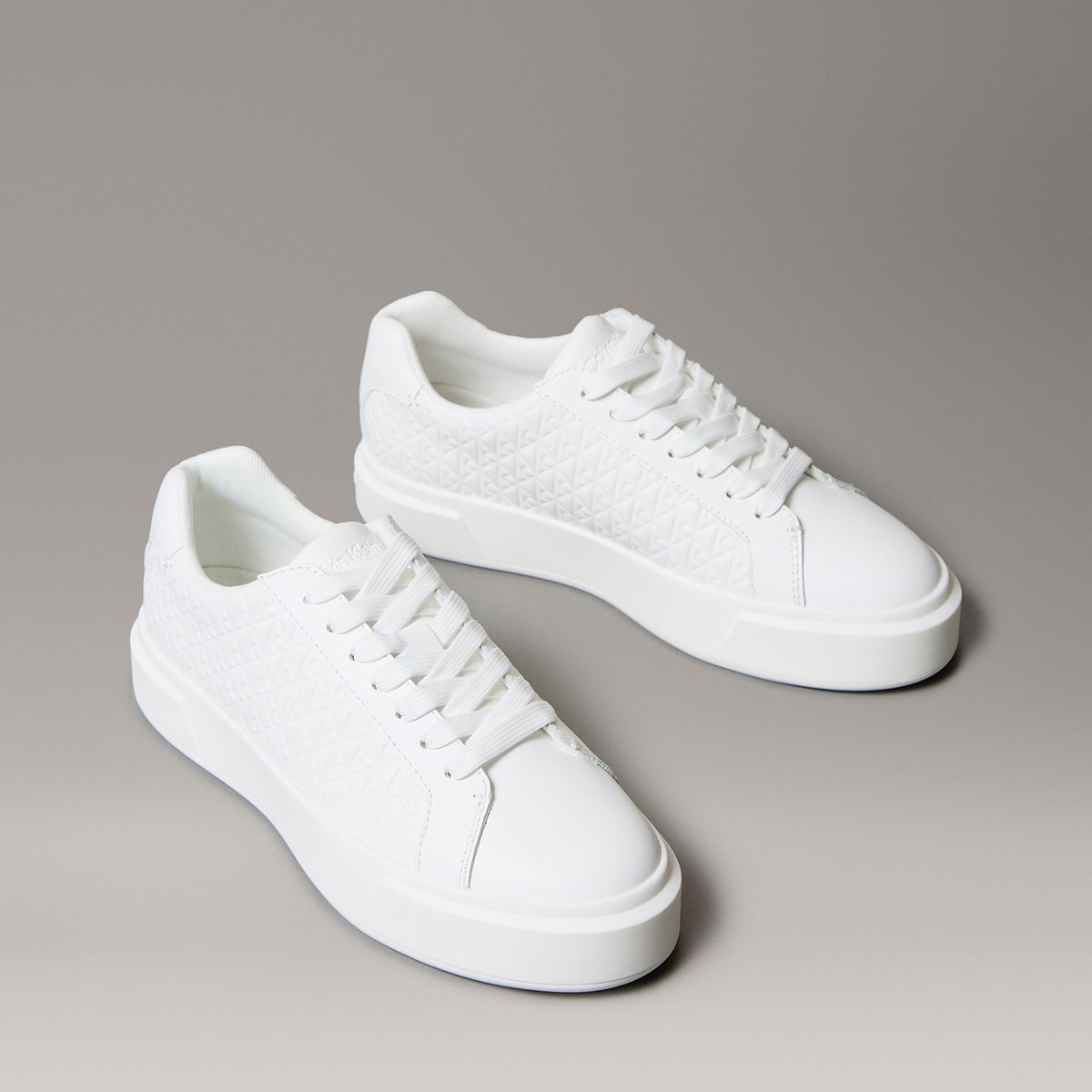 CALVIN KLEIN - Zapatillas Basket en Cuero Blanco Calvin Klein