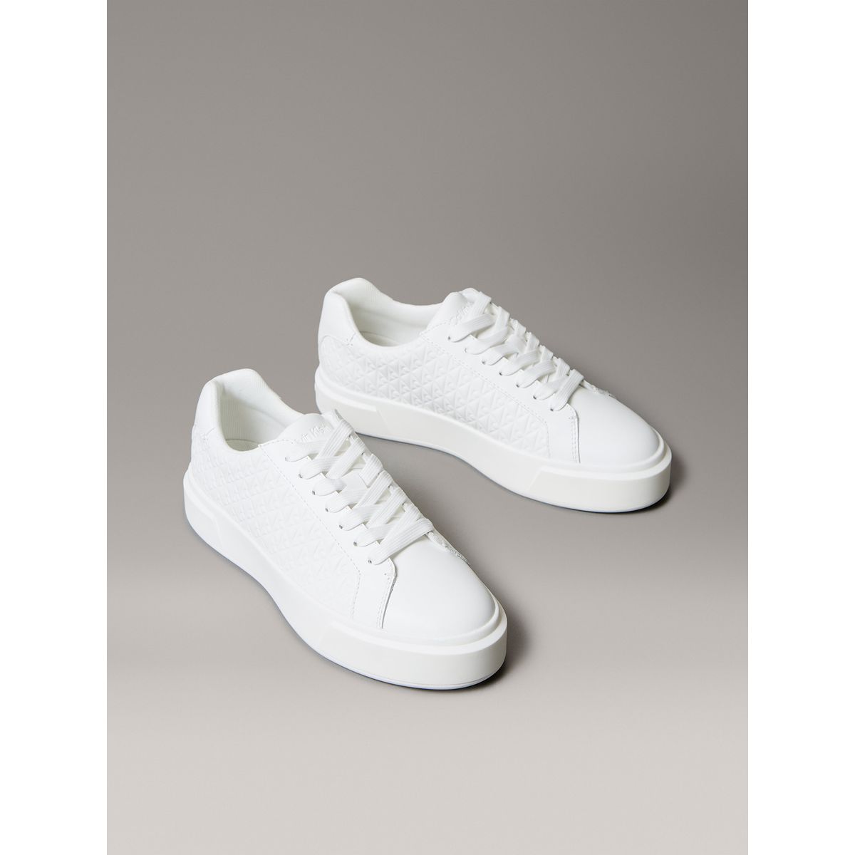 CALVIN KLEIN - Zapatillas Basket en Cuero Blanco Calvin Klein