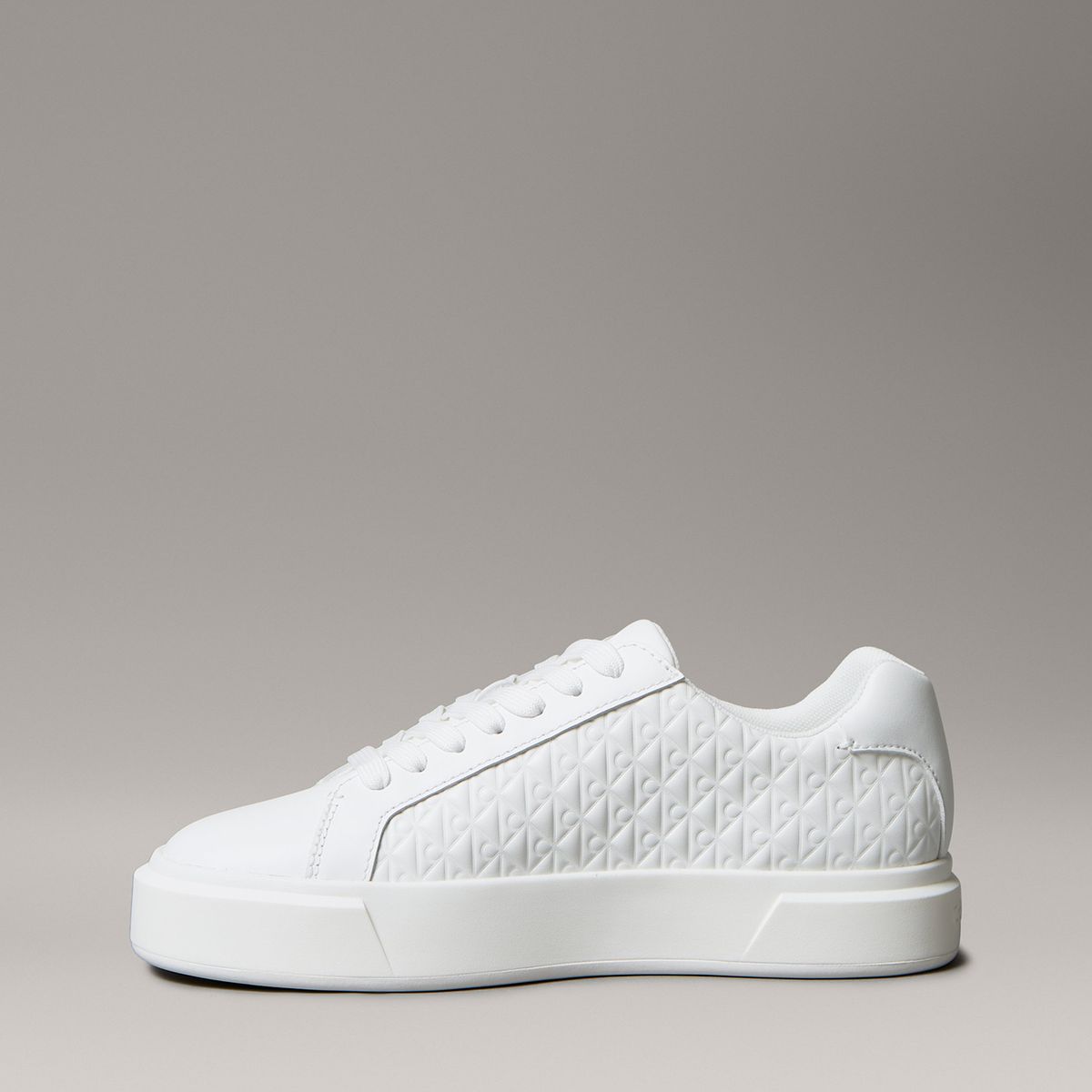 CALVIN KLEIN - Zapatillas Basket en Cuero Blanco Calvin Klein