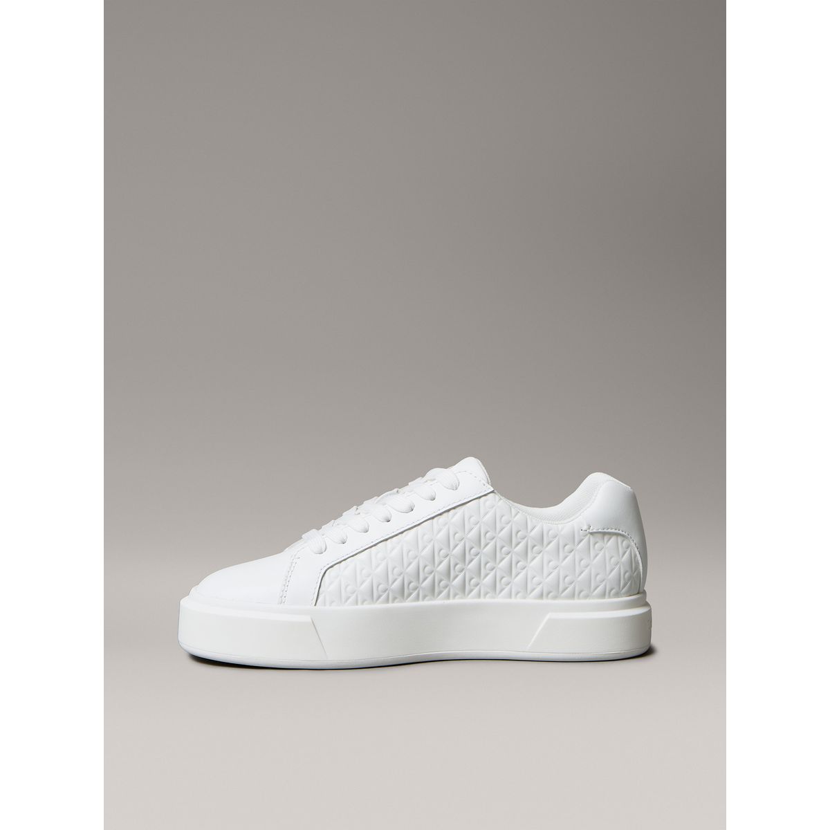 CALVIN KLEIN - Zapatillas Basket en Cuero Blanco Calvin Klein
