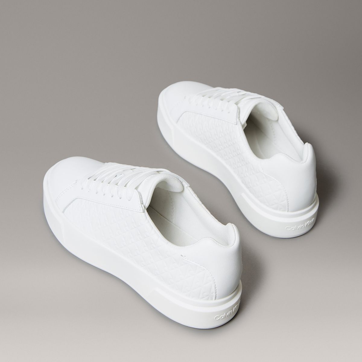 CALVIN KLEIN - Zapatillas Basket en Cuero Blanco Calvin Klein