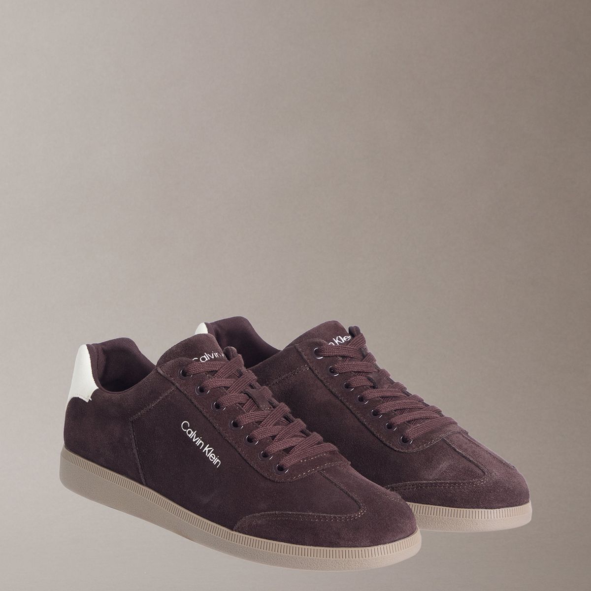 CALVIN KLEIN - Zapatillas con Textura de Gamuza Burdeo Calvin Klein