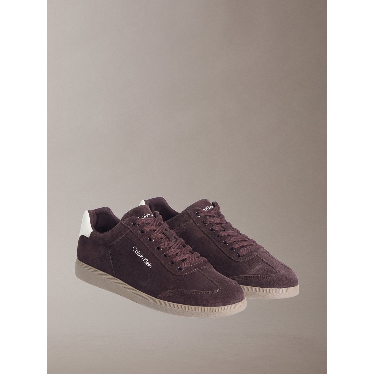 CALVIN KLEIN - Zapatillas con Textura de Gamuza Burdeo Calvin Klein