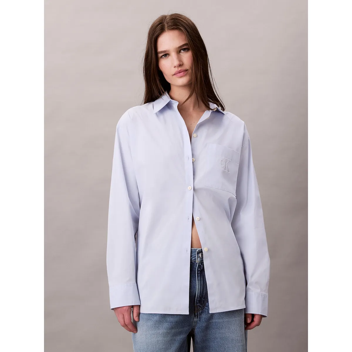 CALVIN KLEIN - Camisa Relaxed de Popelina