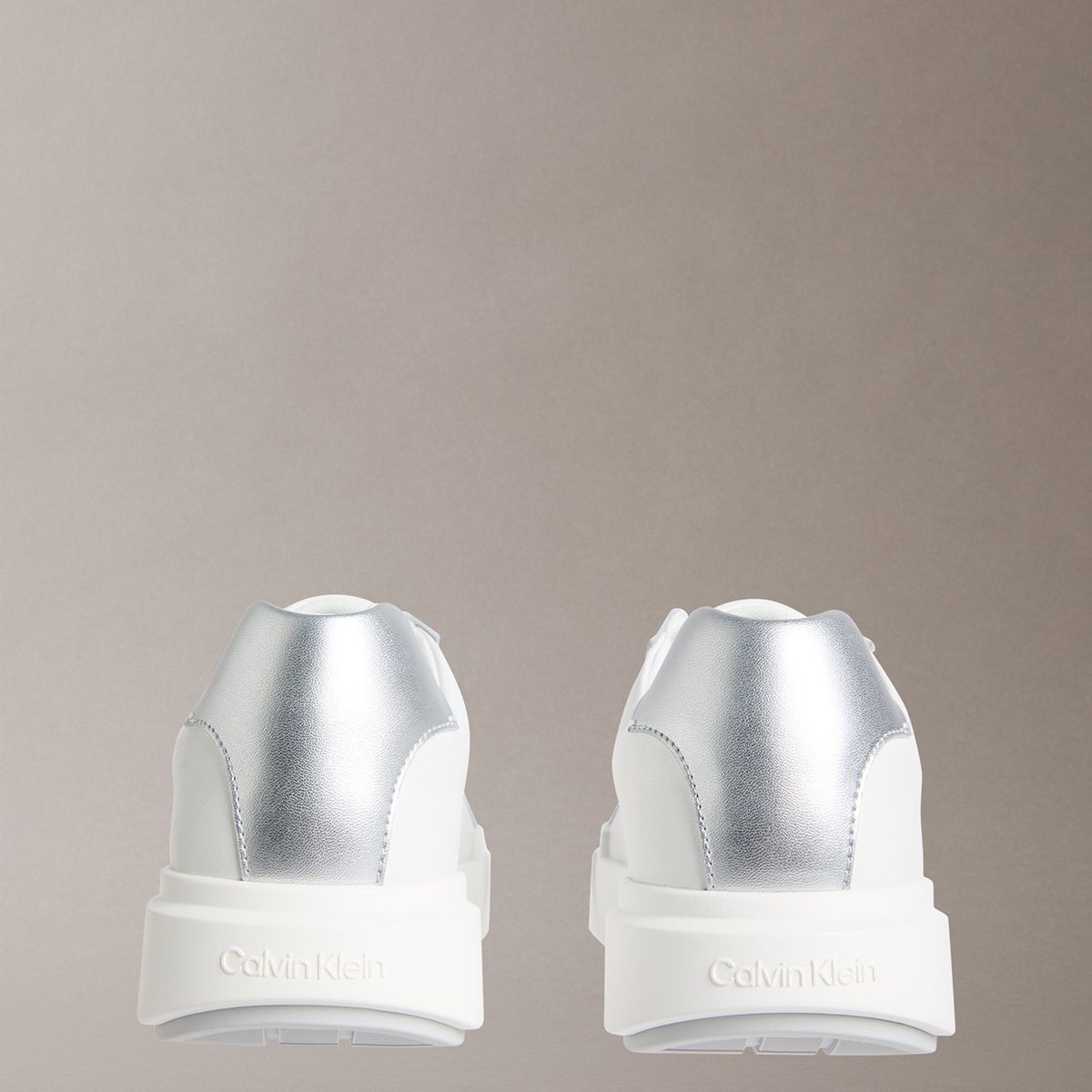 CALVIN KLEIN - Zapatillas Chunky de Cuero Blanco Calvin Klein