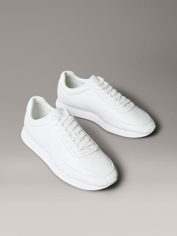 Zapatillas Retro Runner en Cuero Blanco