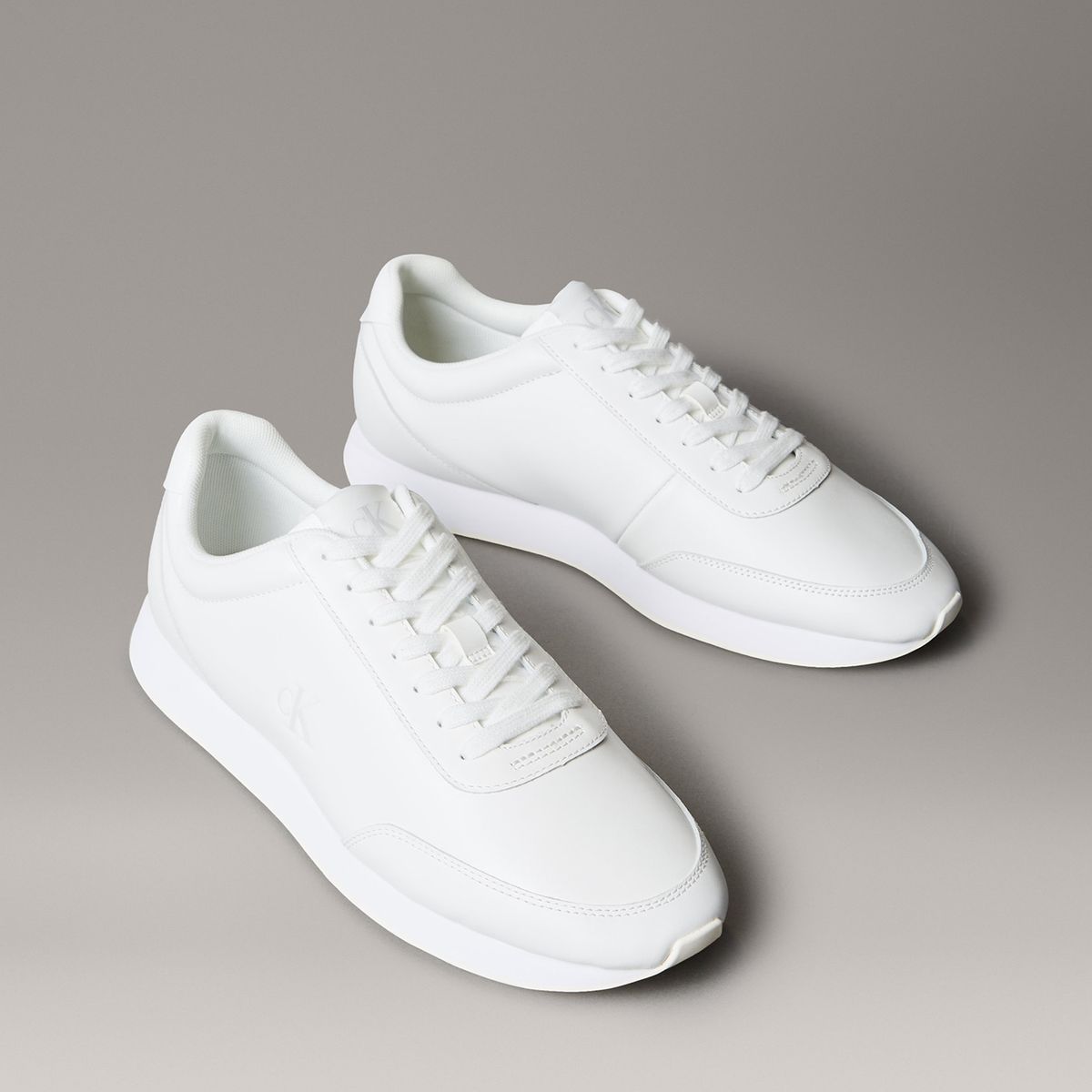 CALVIN KLEIN - Zapatillas Retro Runner en Cuero Blanco Calvin Klein