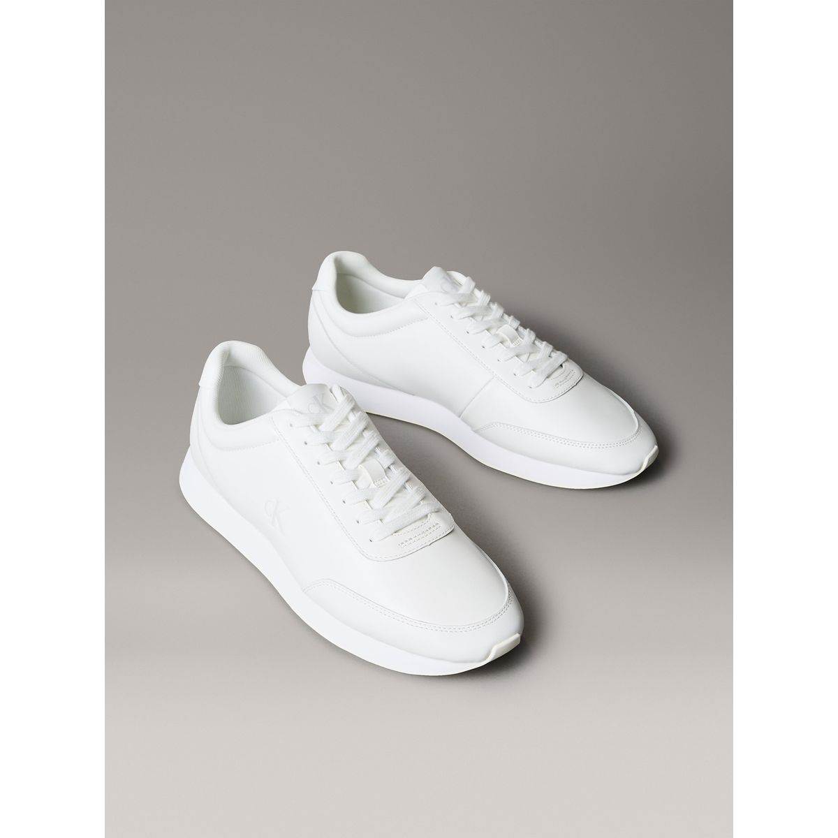 CALVIN KLEIN - Zapatillas Retro Runner en Cuero Blanco Calvin Klein