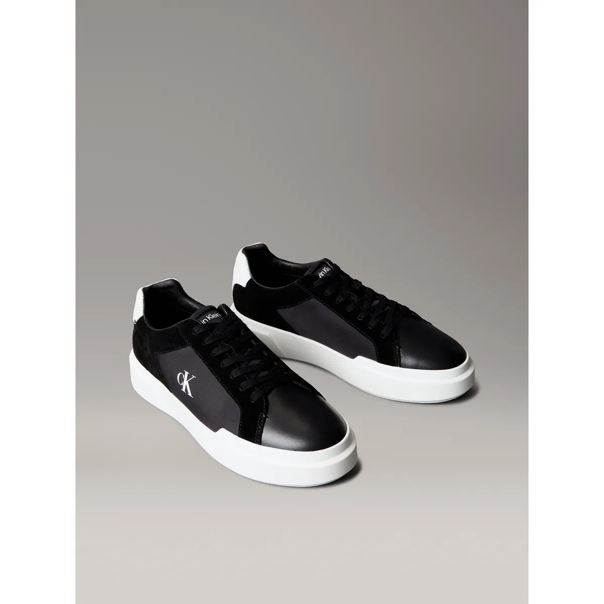 CALVIN KLEIN - Zapatillas de Cuero con Suela Gruesa