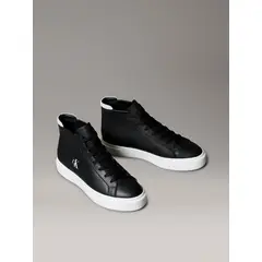 CALVIN KLEIN - Zapatillas de Cuero Basket Cupsole Negro