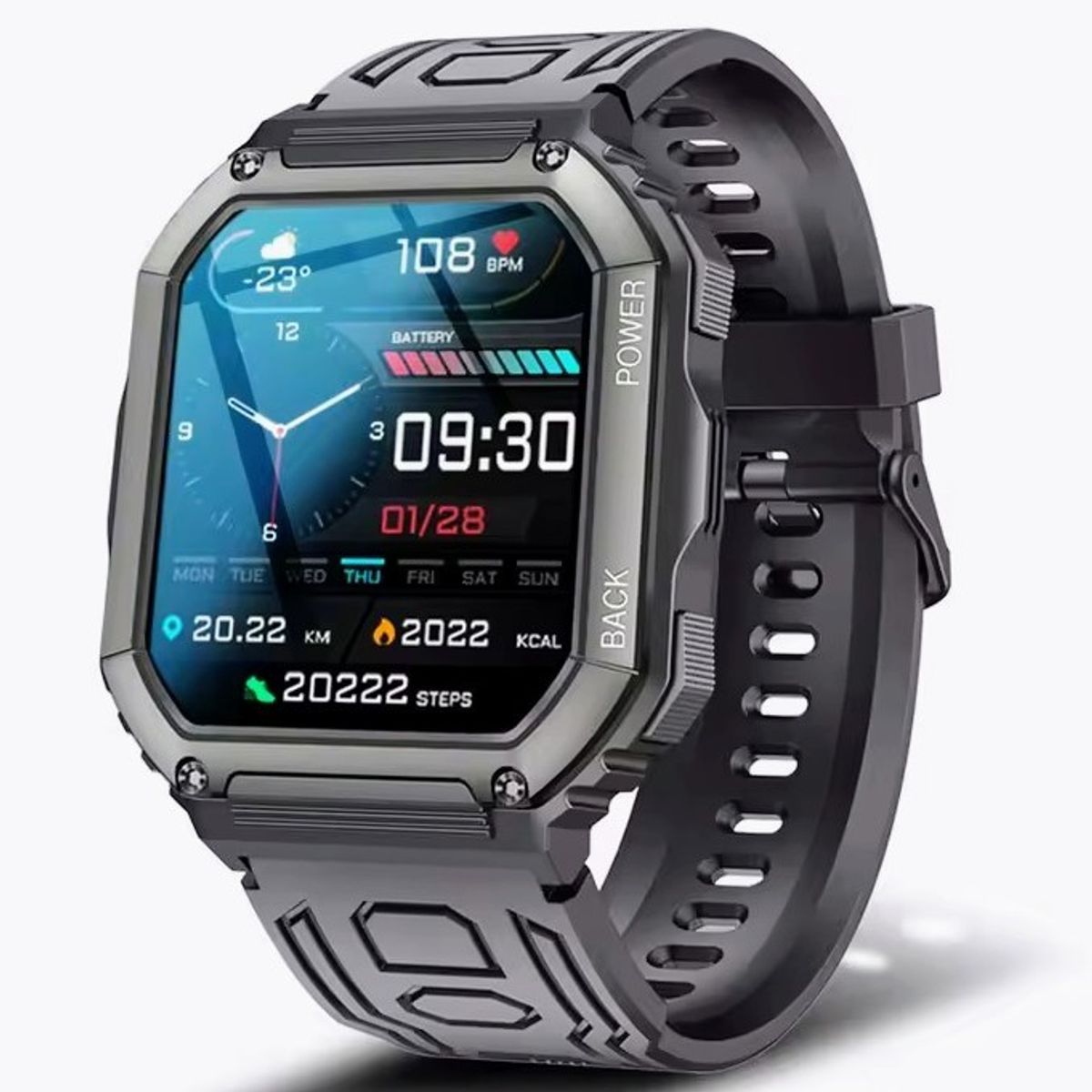 GENERICO - Reloj Inteligente NFC Monitoreo De Salud Bluetooth KR06