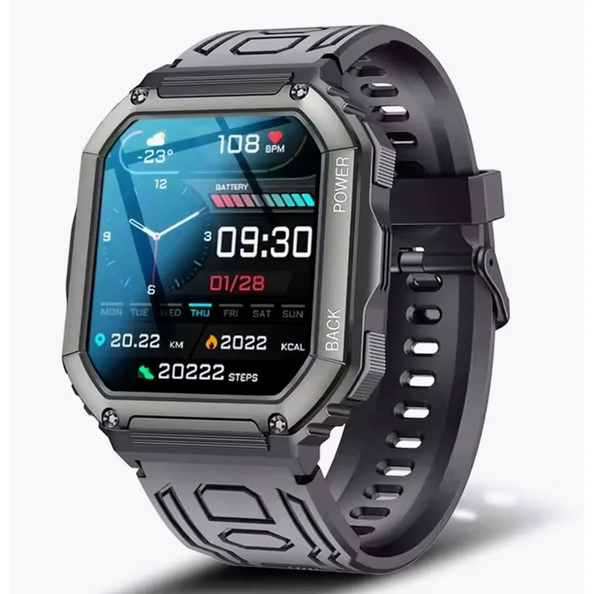 GENERICO - Reloj Inteligente NFC Monitoreo De Salud Bluetooth KR06