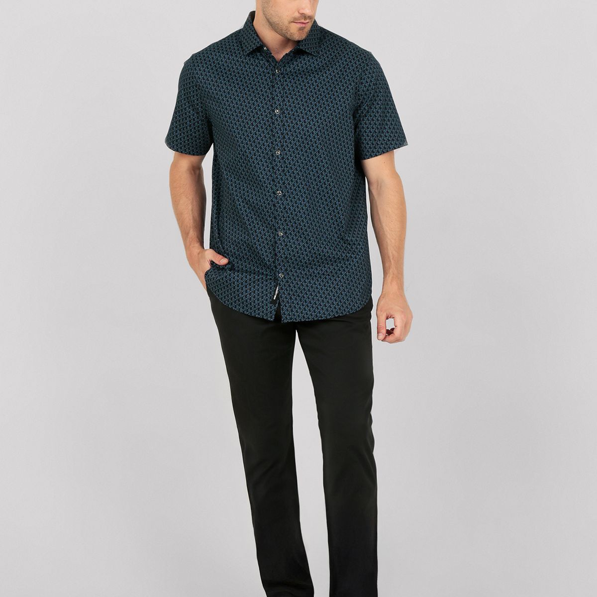 KARL LAGERFELD - Pantalón de golf de alto rendimiento con frente plano