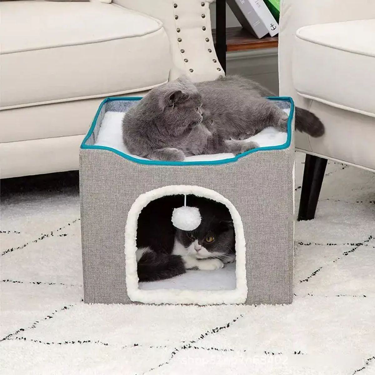 GENERICO - Cama Casa Iglu Para Mascotas Gato Y Perro Pequeño