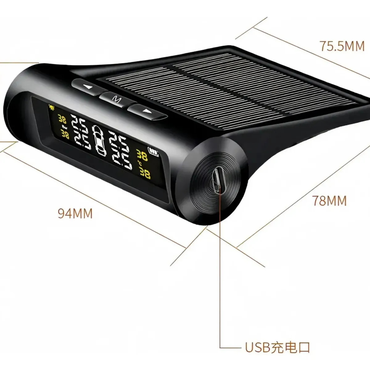 VIDA BUENAS - Monitor Tpms Solar Para Neumáticos De Auto