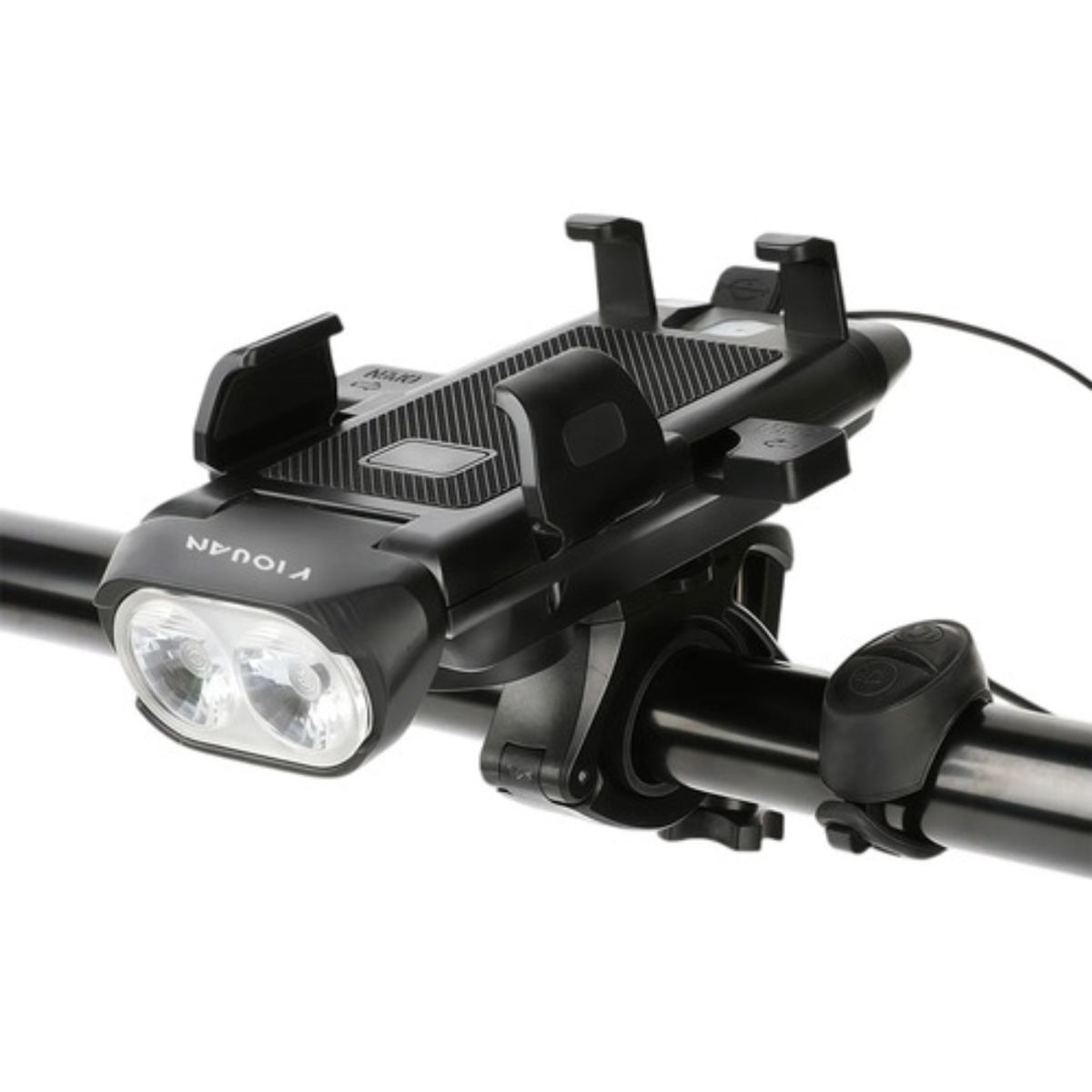 VERCI - Luz Bocina Bicicleta Con Power Bank Y Soporte Celular Usb