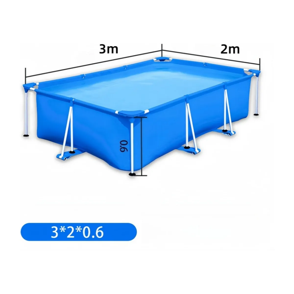 VIDA BUENAS - Piscina Estructural Frame Para Exteriores Portátil De 3x2m