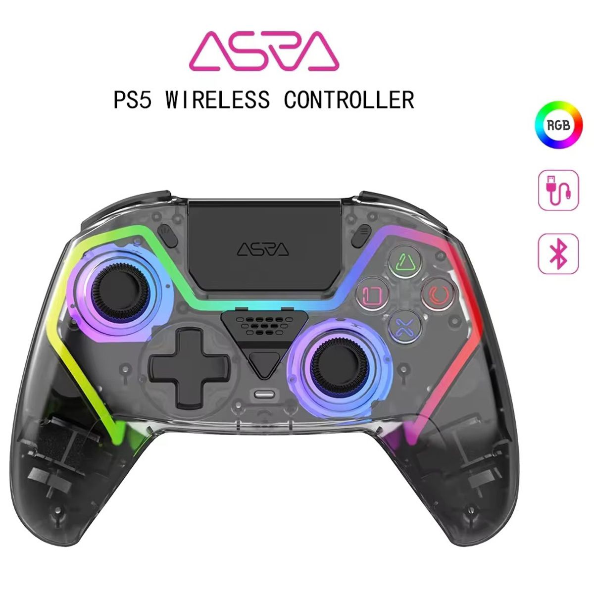 CORRERREY - Controlador inalámbrico para PS5PCiOSAndroidSteam con BT 5,3, botón Macro panel táctil Joystick