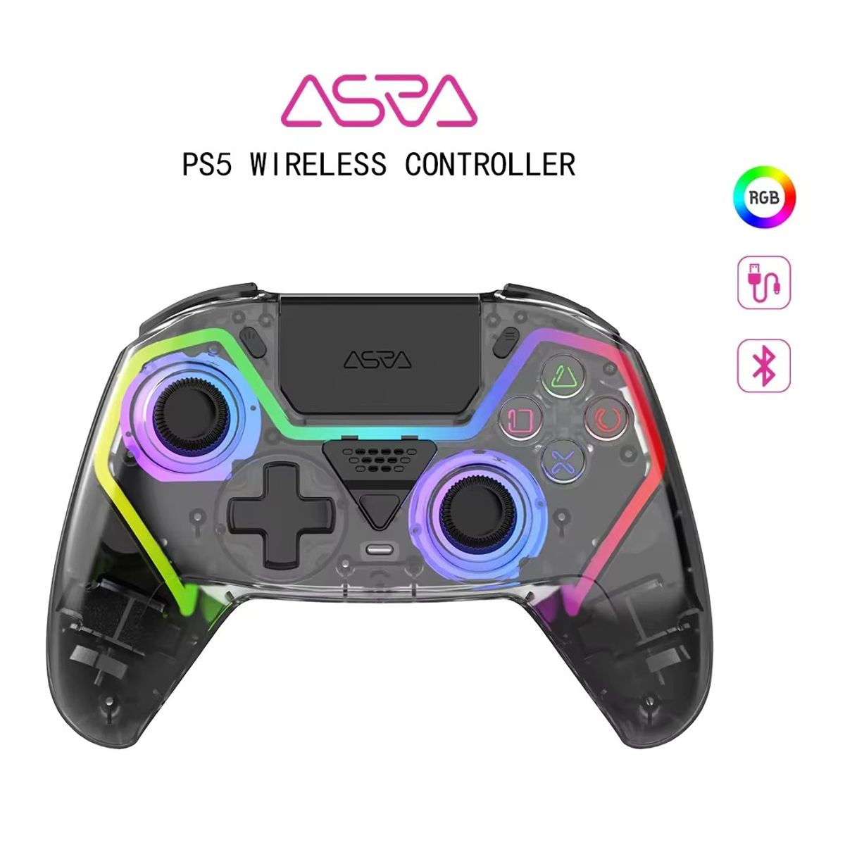 CORRERREY - Controlador inalámbrico para PS5PCiOSAndroidSteam con BT 5,3, botón Macro panel táctil Joystick