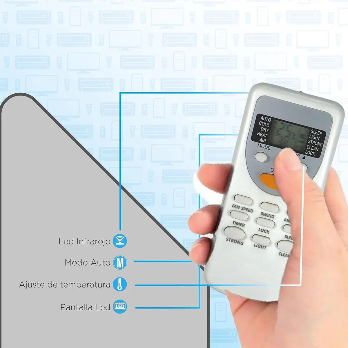 KUANGYE - Para El Control Remoto Del Aire Acondicionado Zh-jt-03