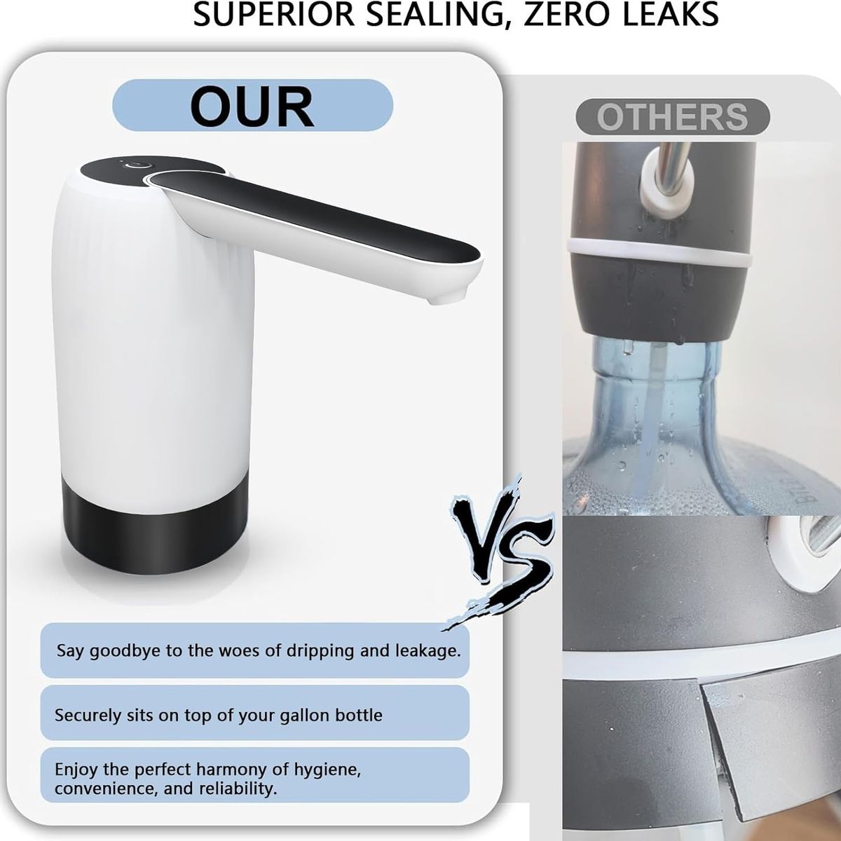 KUANGYE - Pack X2 Dispensador Agua Bomba Eléctrica Usb Bidón