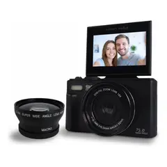 KUANGYE - Cámara Fotográfica Digital 5k 75 Mp + Lente De Gran Angular