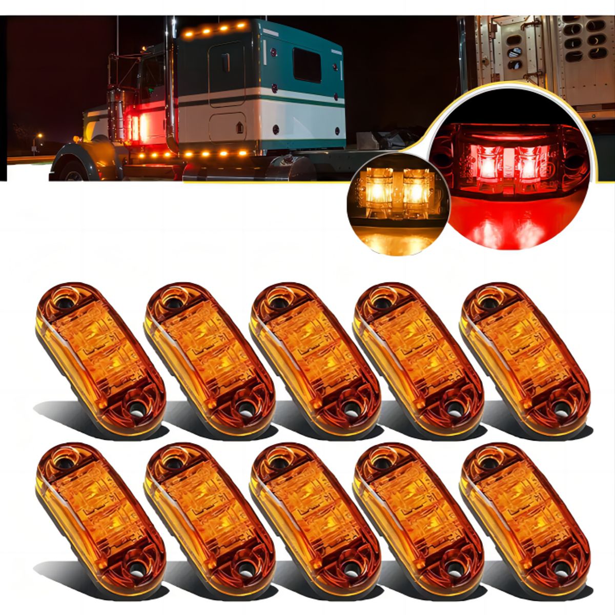 GENERICO - Focos Luces Laterales Posición Trochas Universal Led 12v 24v