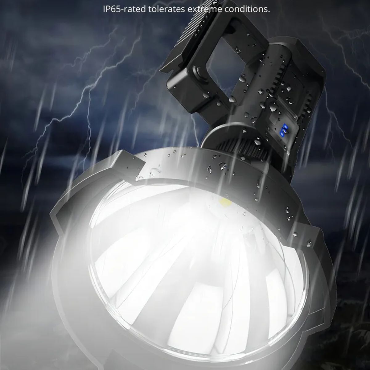 GENERICO - Foco Linterna Led Gigante Alcance 1200 Mt Usb Luz Negro