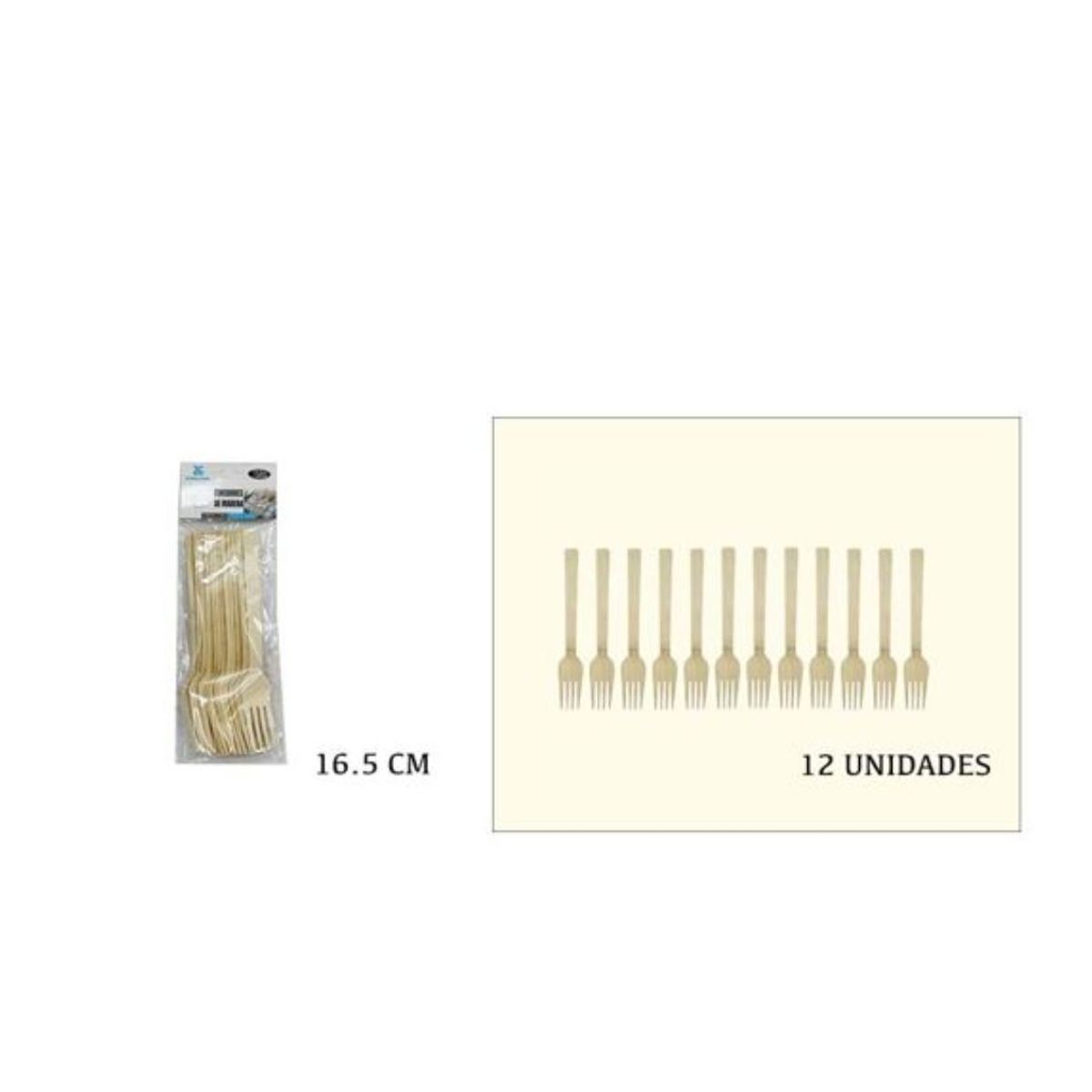 GENERICO - Cubierto de madera 17cm