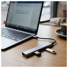MALIK - Adaptador Multipuerto USB 3.0 4 Puertos Delgado Slim 570