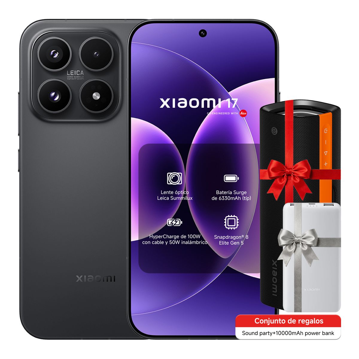 XIAOMI - Xiaomi 17 Negro 256GB + Soundparty + Power bank
