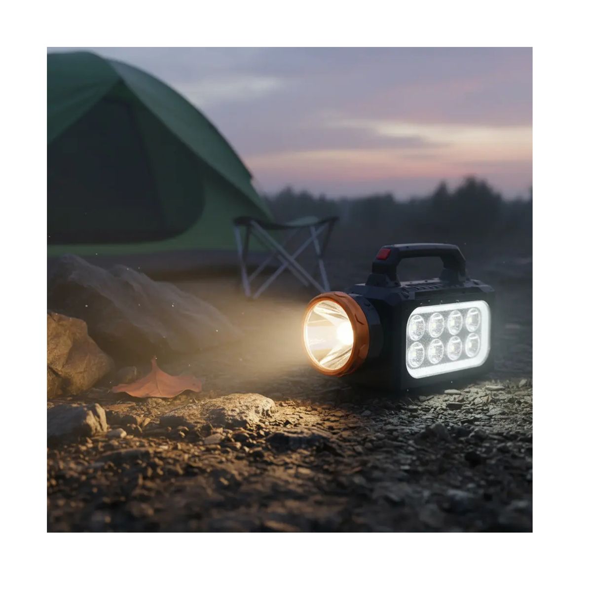GENERICO - Linterna LED Recargable Solar Portátil  - Multiuso Camping y Emergencia